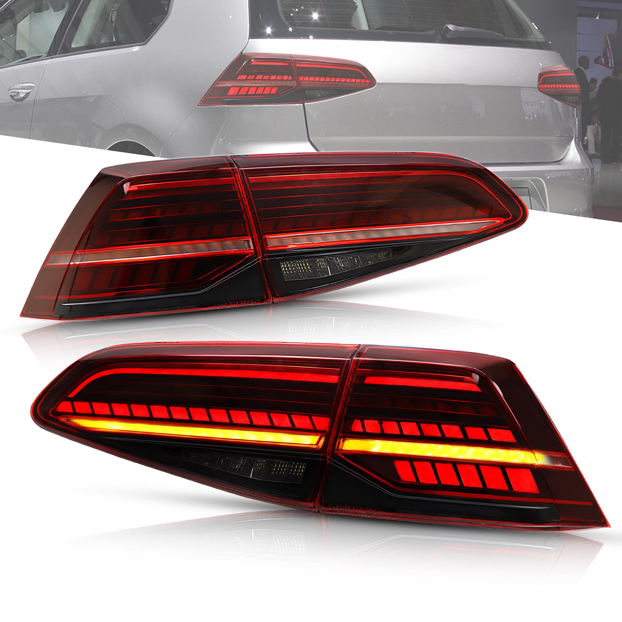 Amazon.com: VLAND Tail Lights for 2014-2020 Golf 7 Golf MK7 Golf